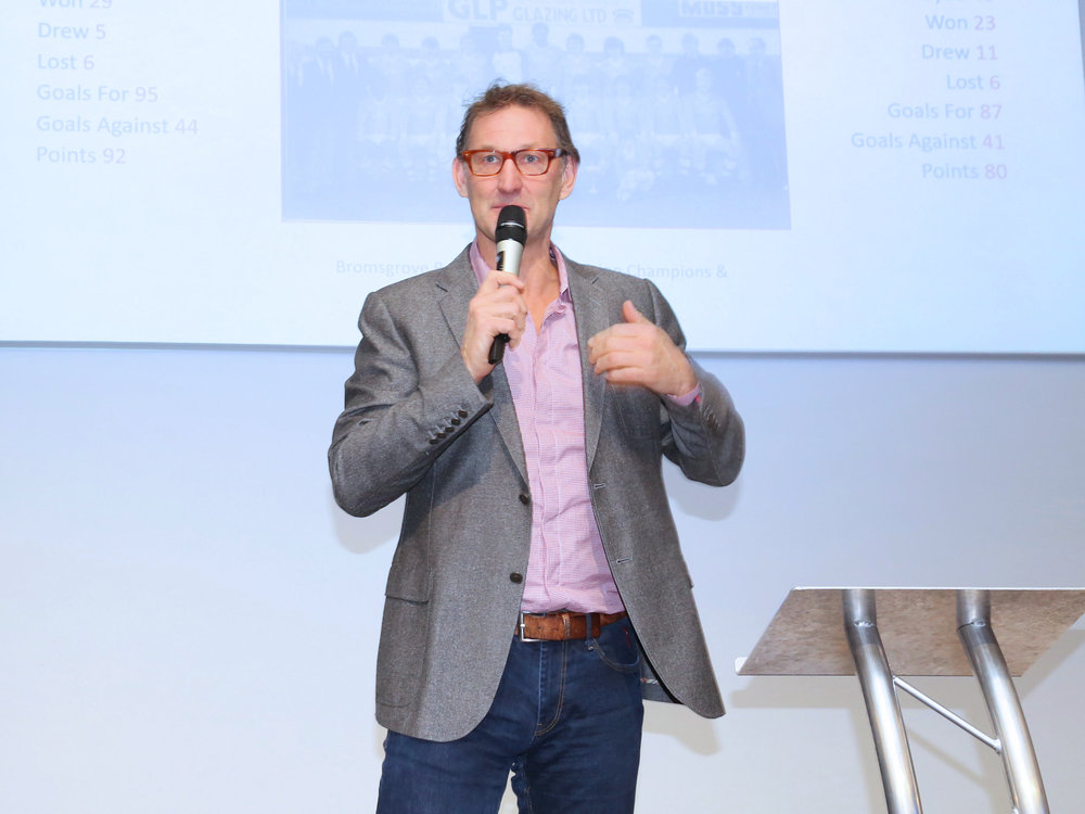 Tony Adams MBE. A very entertaining Guest Speaker who spoke honestly about his playing career, his problems with addiction and his Sporting Chance charity work