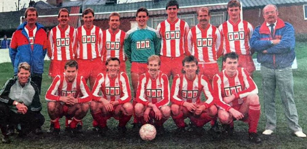 Lee Spencer pictured with Atherstone United team