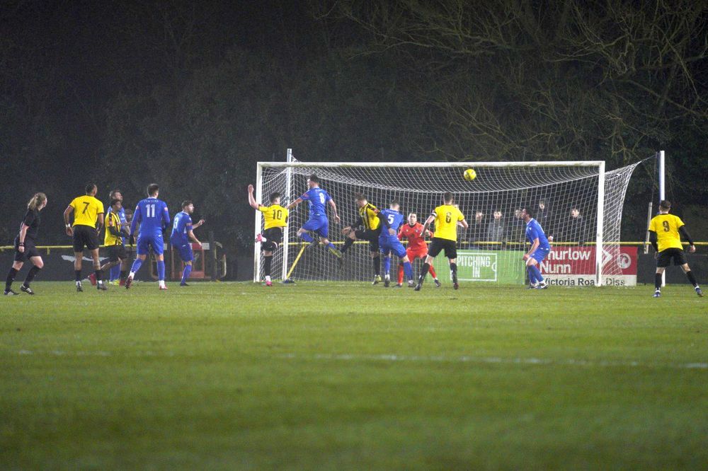Action from Lowestoft`s tie at Stowmarket (Shirley D Whitlow)