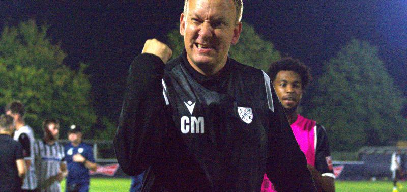 Hanwell boss Chris Moore celebrates (jonnyexcellphotos)